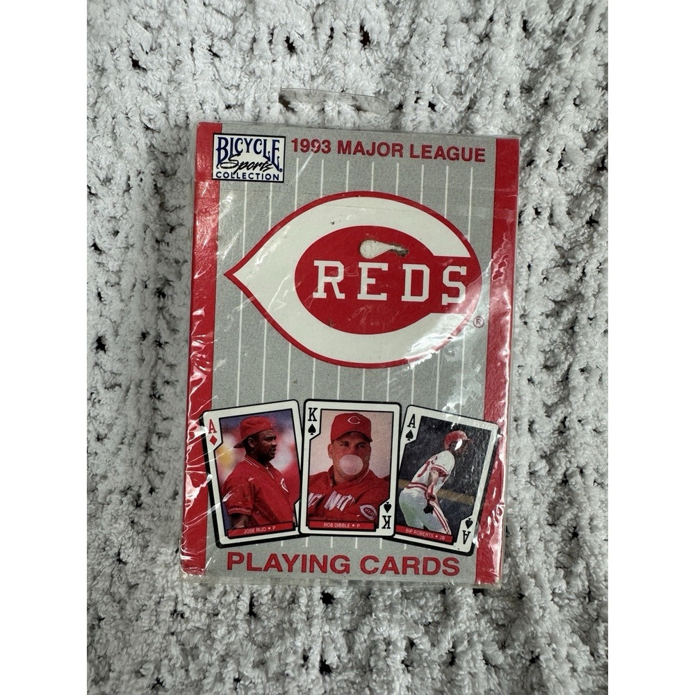 1993 Cincinnati Reds Bicycle Sports Playing Cards MLB Barry Larkin Team Deck Sea